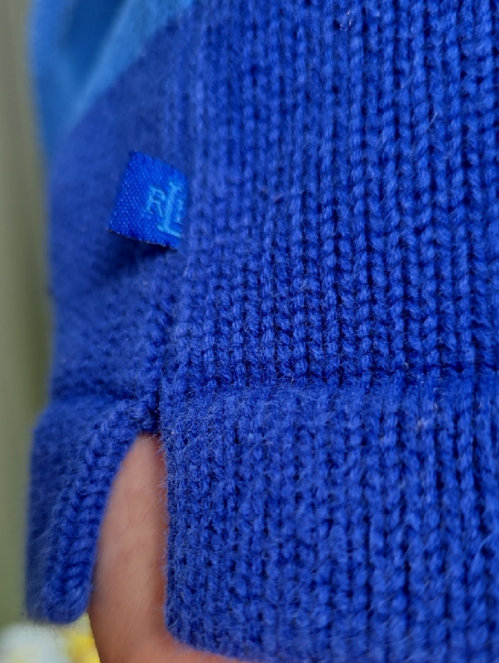 Ralph Lauren Royal Blue Knit Crewneck Sweater - Picture 5 of 5